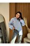 Women's Baby Blue Heart Embroidered Muslin Fabric Pinterest Shirt