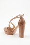 Women's Full Stone 11 cm Platform Heeled Evening Dress Shoes - 4