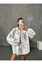 Women's Ecru Heart Embroidered Muslin Fabric Pinterest Shirt - 3