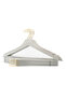 12 Pieces White Wood Look Plastic Hanger Clothing Clothes Shirt Hanger with Gold Hook - 2