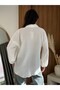 Women's Ecru Heart Embroidered Muslin Fabric Pinterest Shirt - 6