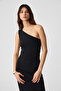 Berins Women Asymmetrical Neck Regular Sleeveless Black Dress - 5