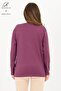 Women's Middle Age and Above Viscose Leaf Pattern Stone Embroidered Lycra Pink Mother Combed Cotton Blouse - 4