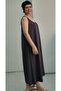 Smoked Front and Back Gathered Collar Piping Detailed Combed Viscose Dress - 3