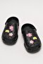 Non-Slip Sole Sea Beach Pool Children's Slippers Black - 6