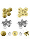 Magnetic Snap Fastener for Knitted Bag Light Gold 25 Pack