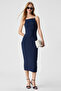 Havvoline Women's Crew Neck Slim Sleeveless Regular Leg Blue Dress