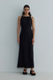 Black Breeze Knot Off the Shoulder Dress