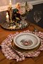 American Service Oval Gingham Frilly Vintage2 Pieces Duck Linen - 3