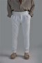 Men's Classic Kulum Trousers - Four Button Italian Style - White - 3