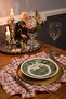 American Service Oval Gingham Frilly Vintage2 Pieces Duck Linen - 2