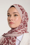 Pure Tone Shawl - Leopard Pattern - Latte - Kurugül - 3