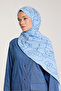 Pure Tone Shawl - Marginal Pattern - Baby Blue - Blue - 3