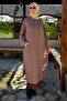 Poncho Knitwear Cardigan Milk Coffee - 5