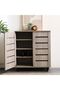 Ricky 14-pair Shoe Cabinet - Natural Oak L76xw33xh86cm - 3