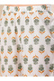 Floral Print Mandarin Collar A-Line Kurta and Trouser Set - 5