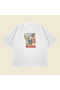 Rhude Angel Printed Oversize Unisex Cotton Breathable Thick Fabric T-Shirt
