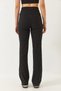 Women's Black High Waist Striped Spanish Cut Trousers 60261489 - 7