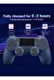Bluetooth Wireless Game Controller for PS4/PC/iOS/Android with Dual Vibration,Headphone Jack - Blue - 3