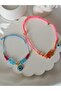 Drawstring Halha Bracelet L Set of 2 Elephant Evil Eye Luck Blue Evil Eye Bead Bracelet Pink Red Elephant Anklet - 5