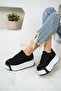 Women's Gustov Thick-Soled Sneakers - Black White - 4