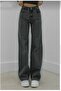 Talu Ash Grey Snow Lycra Super High Waist Loose Jeans Palazzo Pants - 3