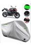 Kawasaki Z 800 Rear Bag Compatible Premium Motorcycle Tarpaulin (Lock Compatible) Black-Grey