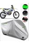 Husqvarna Fe 501 Rear Bag Compatible Premium Motorcycle Tarpaulin (Lock Compatible) Black-Grey