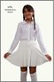 Jr White Shorts Skirt - Sports and Daily Use Tennis Shorts Skirt with Leggings Inside - 2