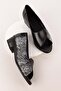 Women's Genuine Leather Short Heeled Comfortable Shoes Msa.42 - 3