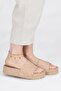 50001 Wedge Heeled Beige Daily Women's Platform Slippers