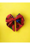Elegant and Stylish Handmade Orange Pressing Flower Pattern Bow School Buckle
