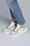 29100 High Top Beige - White Women's Sneaker Casual Sneakers