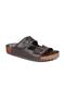 50010 Double Buckle Dark Brown Daily Women's Slippers - 5