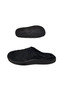 Black Floral Patterned Indoor Daily Slippers - 5