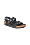 50011 Double Buckle Black Daily Women's Slippers - 5