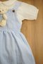 X Silk Atlas Short Sleeve Teddy Bear Baby Collar Muslin Dress - 4