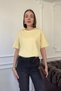 Tricou basic cu mânecă scurtă - GALBEN