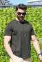 Men's Khaki Regular Lycra Single Jersey Fabric 100% Cotton Crew Neck Short Sleeve T-Shirt - 2