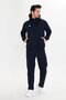 Cotton hooded men's tracksuit set navy blue 5745-l - 3