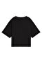Class Relaxed Crop Kadın Siyah Günlük Stil T-Shirt 68503001 - 5