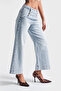 Women's Snow Denim Color 4S5-3 Crop Flare Fit Stretch Fabric Lycra Denim Jean - 5