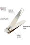Solingen Foot Nail Clipper Nickel Plated (127) - For Fingers & Feet, 80 Mm - 3