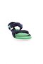 103-23Y Women's Strappy Velcro Sandals Navy Blue Green - 2