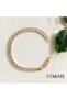 Zircon Stone Gold Thick Waterway Steel Chain Bracelet - 5