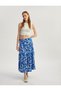 Floral Flounced High Waist Comfortable Fit Midi Skirt Bürümcük - 2