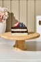 Bamboo Round Cake and Pastry Serving Stand - 24 X 9.5 cm Natural and Stylish Serving Tray