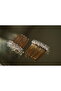 2 Pieces Crystal Beaded Gold Mini Comb Buckle, Engagement-Wedding Hair Accessory, 4 cm - 5