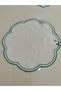 12 Pieces First Quality Linen Love Birds Embroidered American Serving Charger and Presentation Napkin - 4