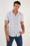 Slim Striped Button Collar 100% Cotton Slim Fit Shirt Men's Shirt Cf23s116097 - 6